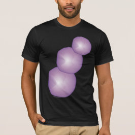 3 Lila Måne Snögubbe Lavender Fantasy 3D Artsy T Shirt
