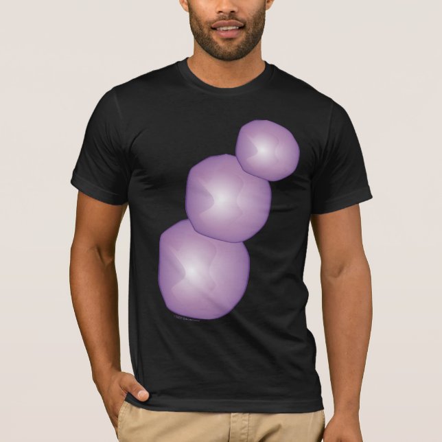 3 Lila Måne Snögubbe Lavender Fantasy 3D Artsy T Shirt (Framsida)