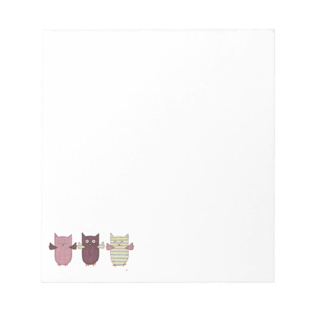 3 Lila Uggla Flygande Anteckningsblock (Framsida)