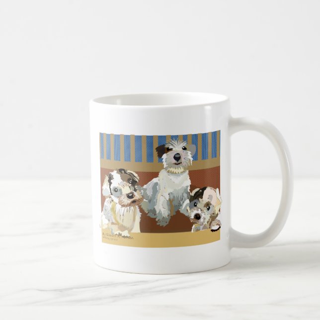 3 lite Sealyhams Kaffemugg (Höger)