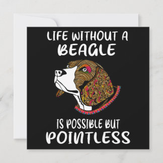 3 Liv utan en beagle Inbjudningar