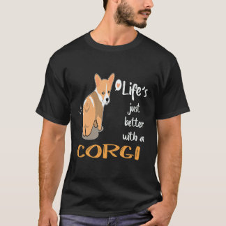 3 Livet är bara bättre med en Corgi T Shirt