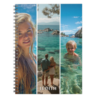 3 Long Vertical Strip Boho Photo Anteckningsbok