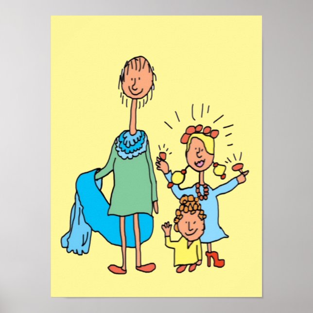 3 Lycklig Kvinnor poster (Framsidan)
