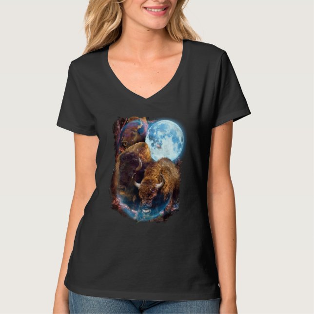 3 Månad Bison Buffel Djur Bison T Shirt (Framsida)