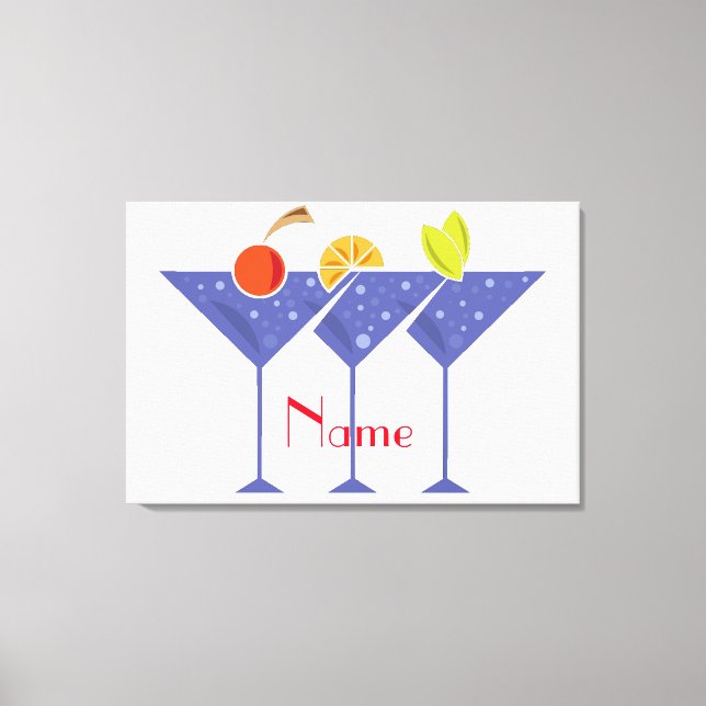 3 Martini Cocktail Thunder_Cove Canvastryck (Framsida)