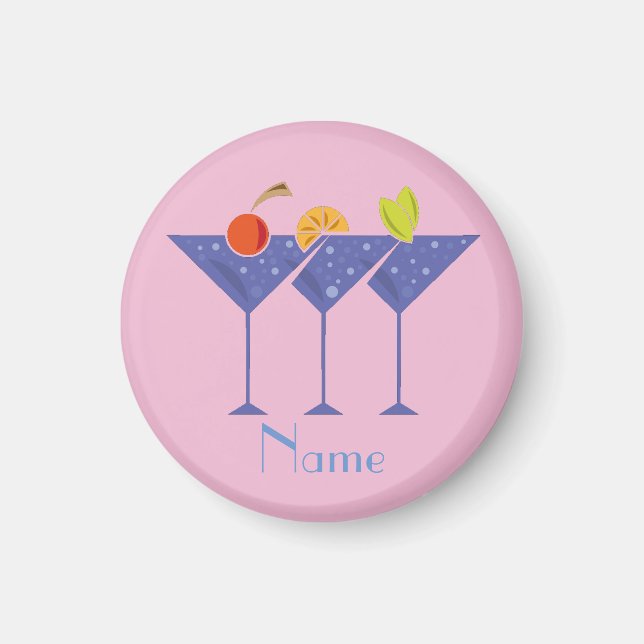 3 Martini Cocktails Thunder_Cove Magnet (Framsidan)