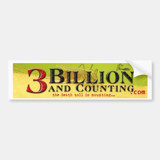 3 miljard och räknatitel bildekal (Framsidan)
