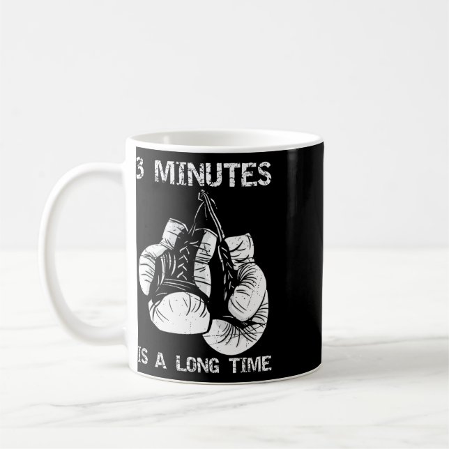 3 minuter är en lång tid Rolig boxning  Kaffemugg (Vänster)
