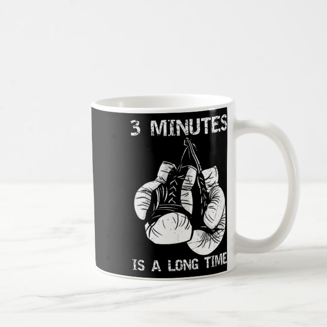 3 minuter är en lång tid Rolig boxning  Kaffemugg (Höger)