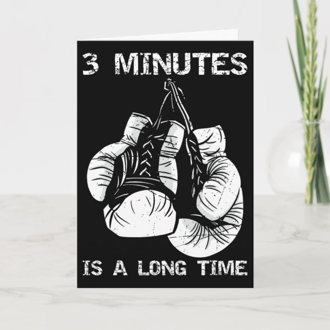 3 minuter är en lång tid Rolig boxning  Kort (Framsida)