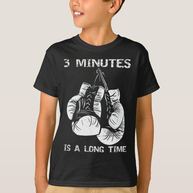 3 minuter är en lång tid Rolig boxning  T Shirt (Framsida)