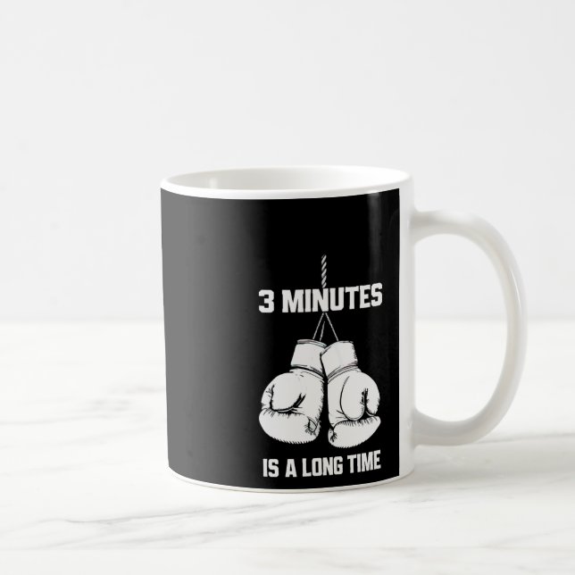 3 minuter är en lång tid Roligt boxning kickboxnin Kaffemugg (Höger)