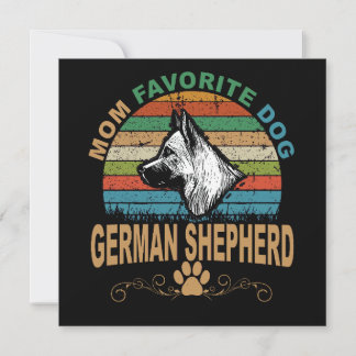 3 Mom Favorite Dog German Shepherd Inbjudningar