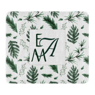 3 Monogram Forest Grönt Löv Home Decor Newlyed