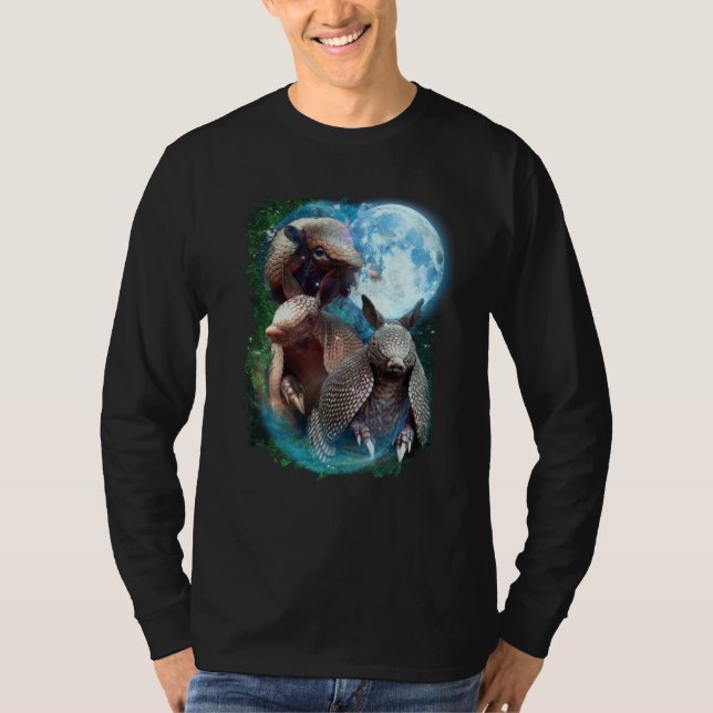 3 Moon Armadillo Anteater Animal T Shirt (Framsida)