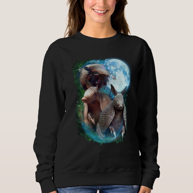 3 Moon Armadillo Anteater Animal T Shirt (Framsida)