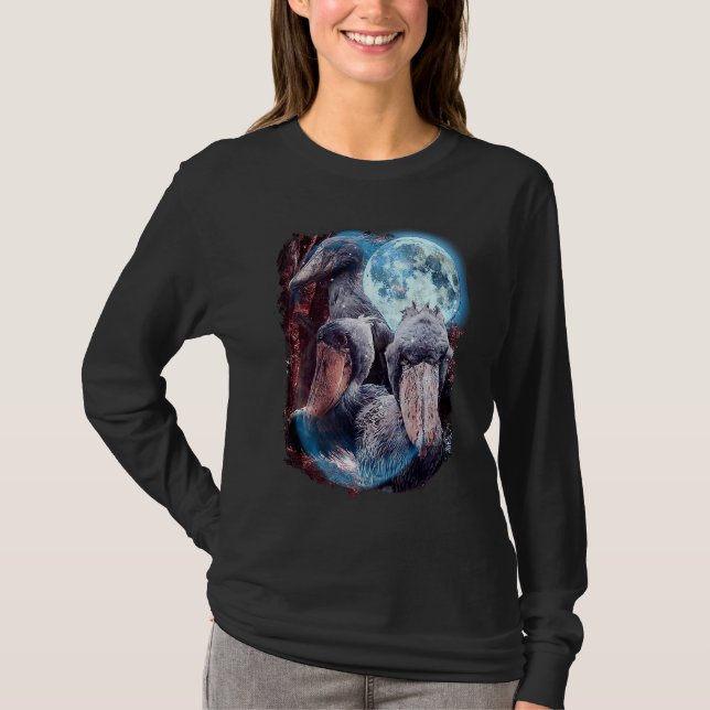 3 Moon Storknäbb Vadarfågel Djur T Shirt (Framsida)