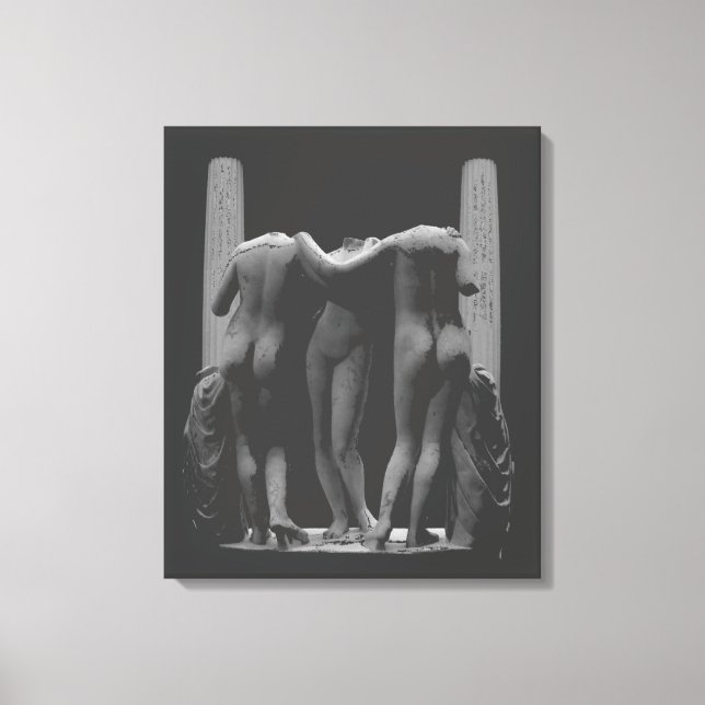 3 Nåder Tryck Romersk Konsttryck Spänd Canvas (Framsida)