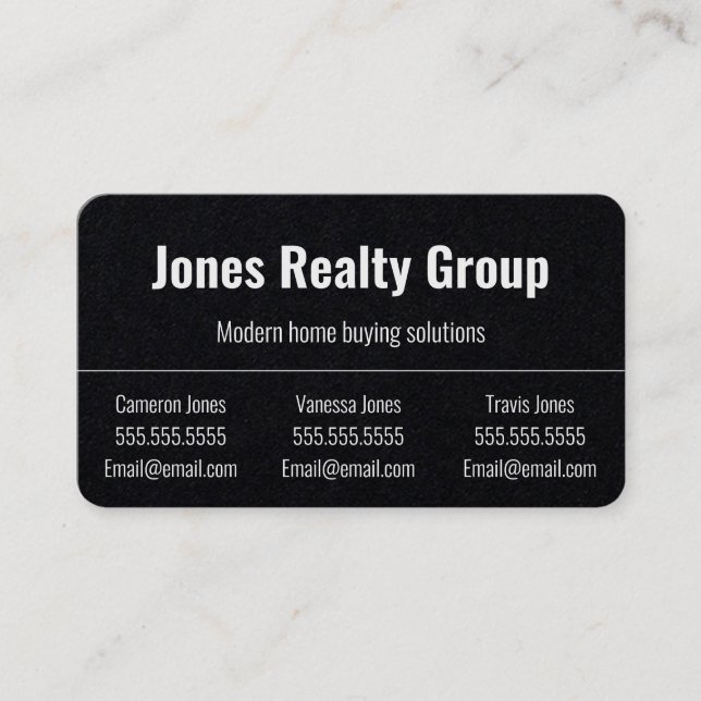 3 Namn QR-kodLogotyp | Minimalistiskt Affärskort Visitkort (Framsida)