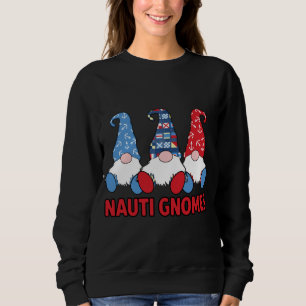 3 Nauti Gnomes Anchors som seglar under flagg Fl T Shirt