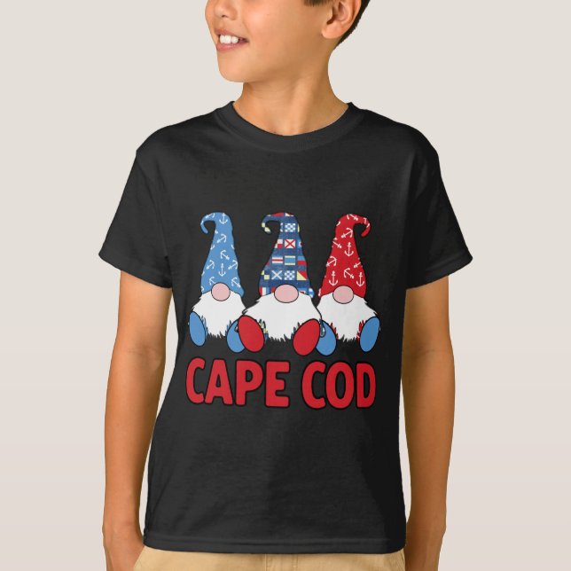 3 Nauti Gnomes Cape Cod MORSA Ca T Shirt (Framsida)