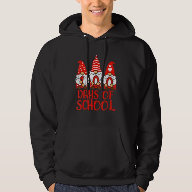 3 Nordic Gnomes 100 Days Of School 100th Day Teach Hoodie (Framsida)