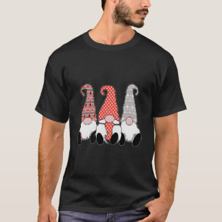 3 Nordiska gnomer Svenska Dam Tomte Nisse Grått Re T Shirt