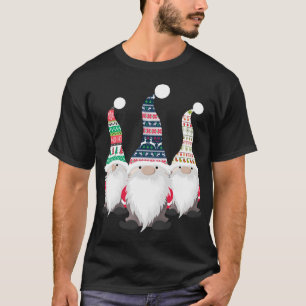 3 Nordiska Gnomes Svenska Nisse Tomte jul Paja T Shirt
