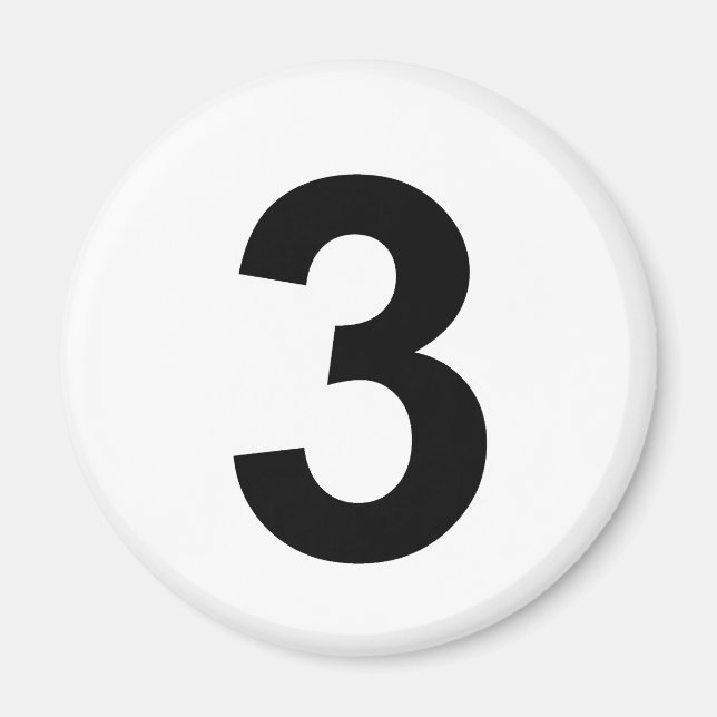 3 - nummer tre magnet (Framsidan)