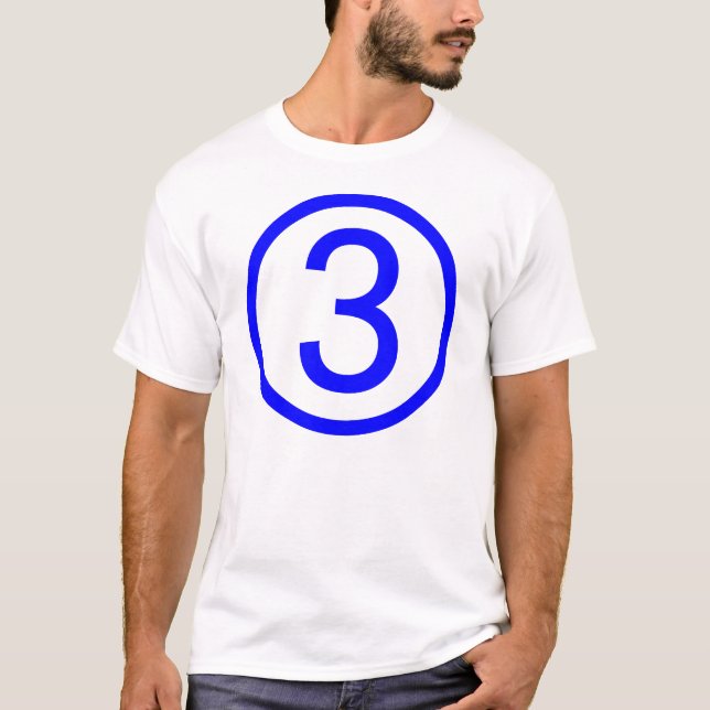 3, nummer tre tee (Framsida)