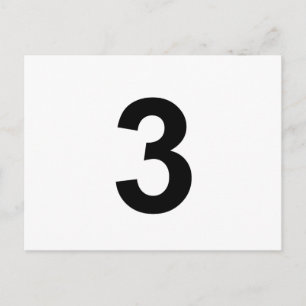 3 - nummer tre vykort
