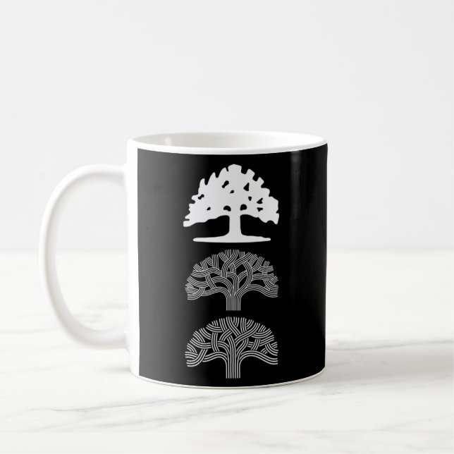 3 Oak Träd Oakland California Kaffemugg (Vänster)
