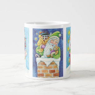 3 Olika Animerade Jul Santa Claus-designer Jumbo Mugg