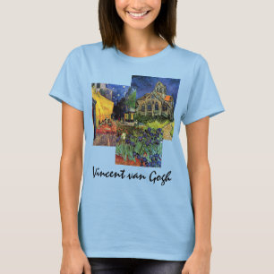 3 olika Berömd Vintage van Gogh Paintings T Shirt