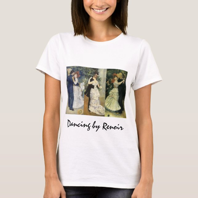 3 olika Dancing Scenes av Pierre Renoir Tee Shirt (Framsida)