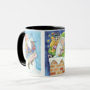 3 Olika Julfarben-karikatyrer för juldesigns Mugg