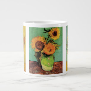 3 olika Vincent van Gogh Solros-målningar Jumbo Mugg