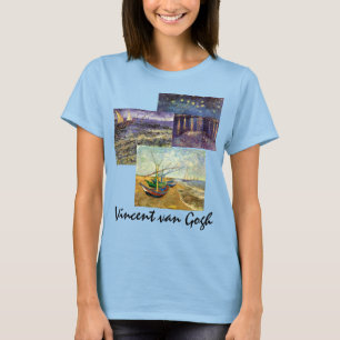 3 olika Vincent van Gogh Vintage Maritime Art Tee