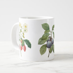 3 Olika Vintage Botaniska Frukter av Redoute Jumbo Mugg