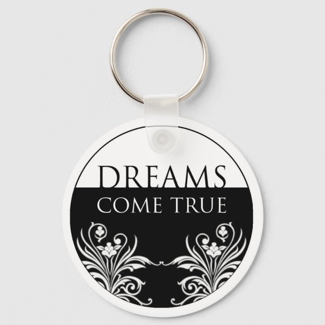 3 ord-citattecken-Dreams Kom True Keychain Nyckelring (Framsida)