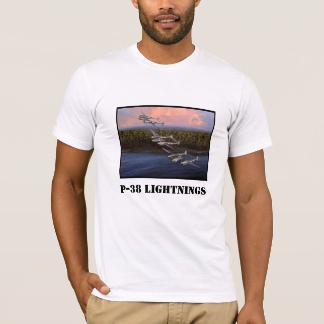 3 P-38 Belysningar för formgivning T Shirt (Framsida)