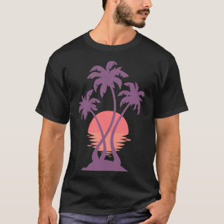 3 Palm Solnedgång vän T Shirt