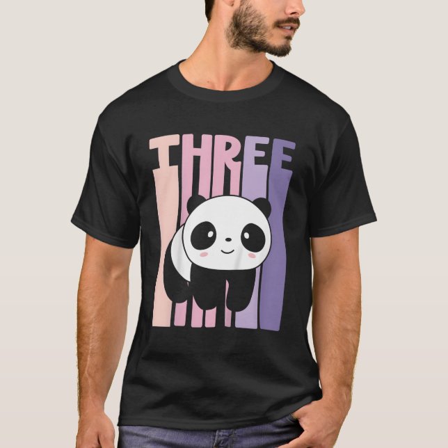 3 Panda 3Rd B-dag T Shirt (Framsida)