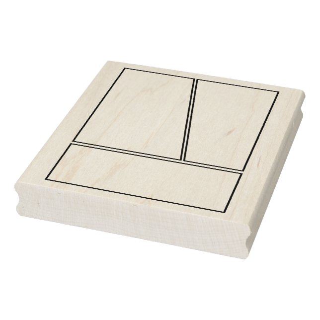 3 panel 2-1 tom bakgrundsruta för tecknad stämpel (Stämpel)