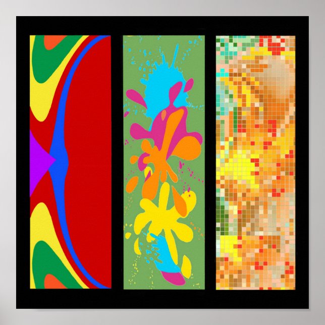 3-panelen Färg Poster (Framsidan)