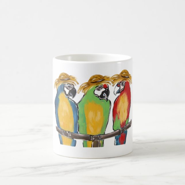 3 Papegojor Kaffemugg (Center)