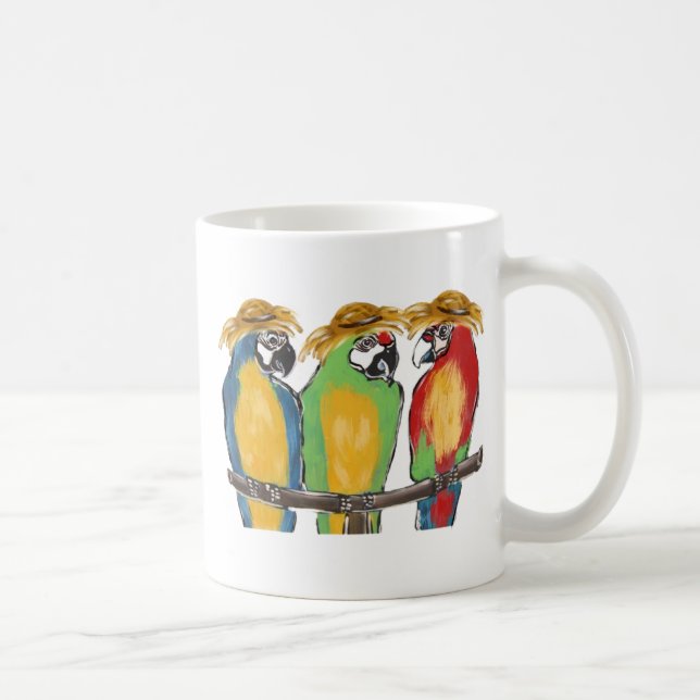 3 Papegojor Kaffemugg (Höger)