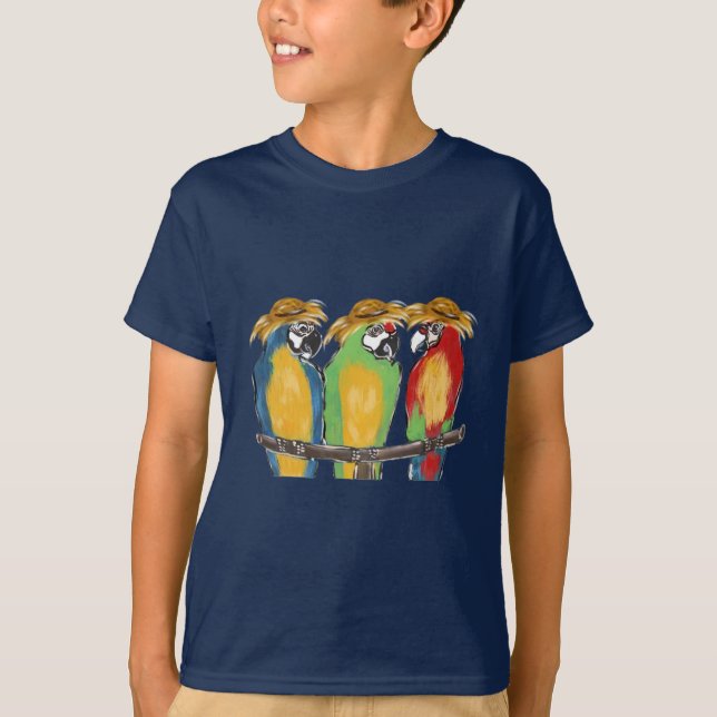 3 papegojor t-shirt (Framsida)