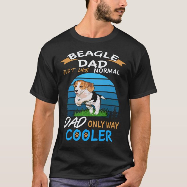 3 Pappa - Beagle Pappa Cooler Beagle T Shirt (Framsida)